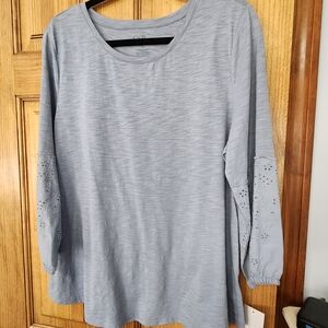 Women's Blue 3/4 Sleeve Top